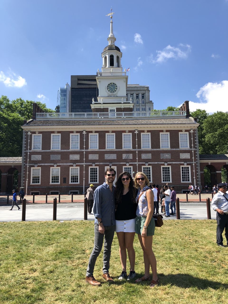 Auburn Ambassadors (l-r) at Independence Hall